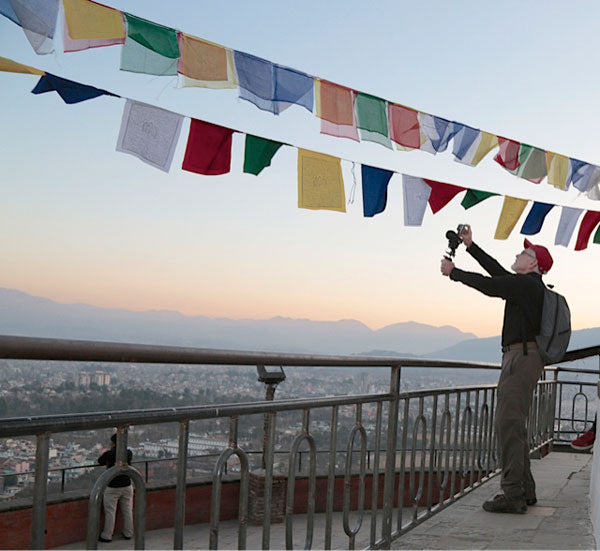 Bill with his TOM BIHN Packing Cube Backpack in Nepal