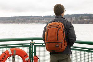 visible lifestyle^^A person wearing a Synik 30 at a Seattle pier.